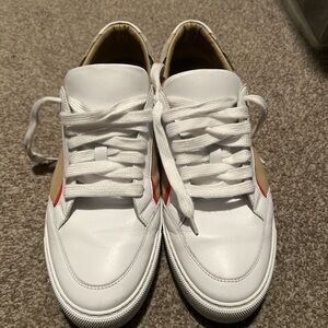 Burberry White and Red Men's Sneakers